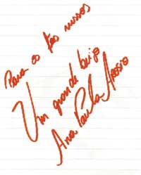 Российским поклонникам большой поцелуй. Ана Паула Арозио