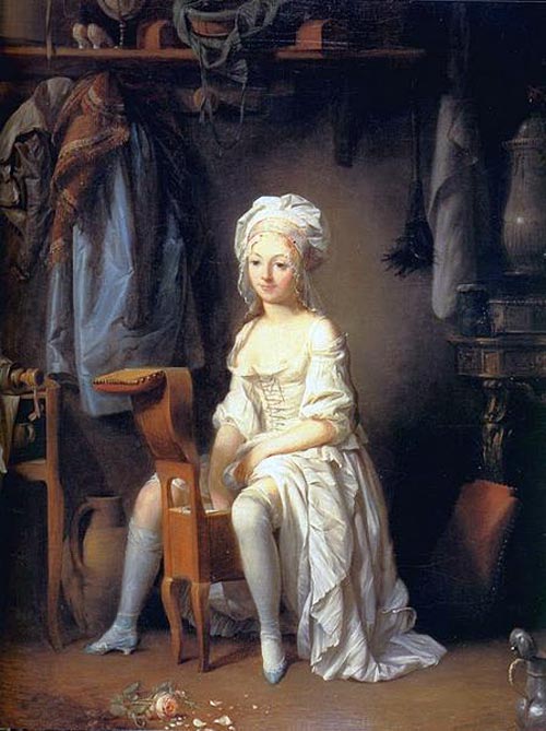 Boilly, La Toilette Intime ou la Rose Effeuille. Бойли, интимный туалет Розы Ефалии, XVIII век