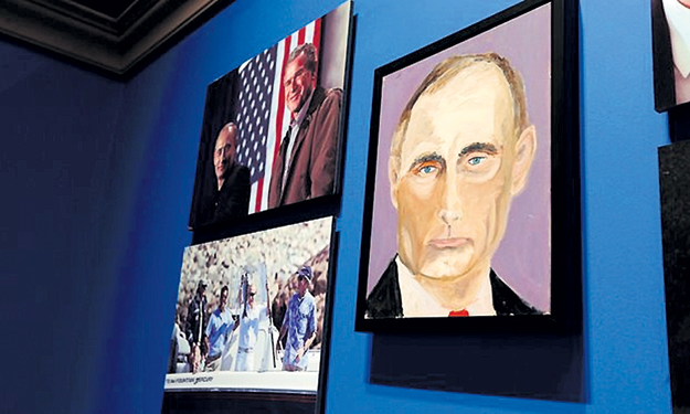 Экс-президент США рисует не очень похоже, но зато с любовью. Владимир ПУТИН...