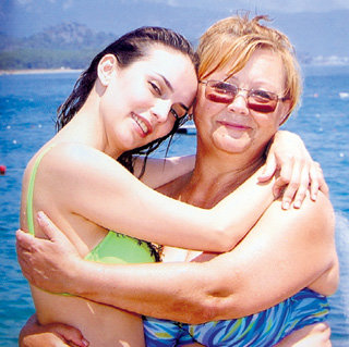 С мамой на отдыхе в Турции