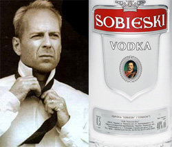 Брюс Уиллис в рекламе водки Sobieski